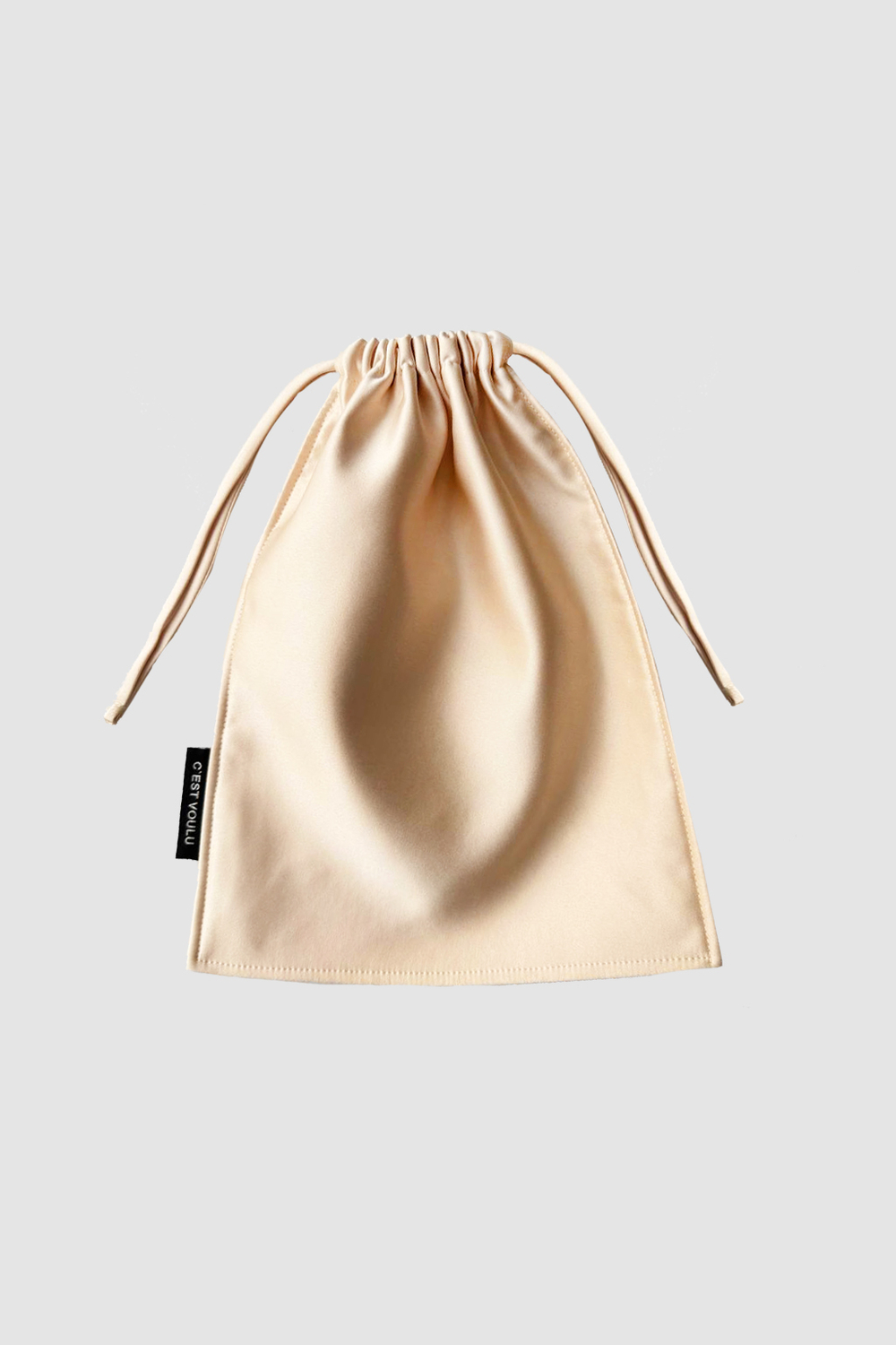 Желтая сумка из сатина