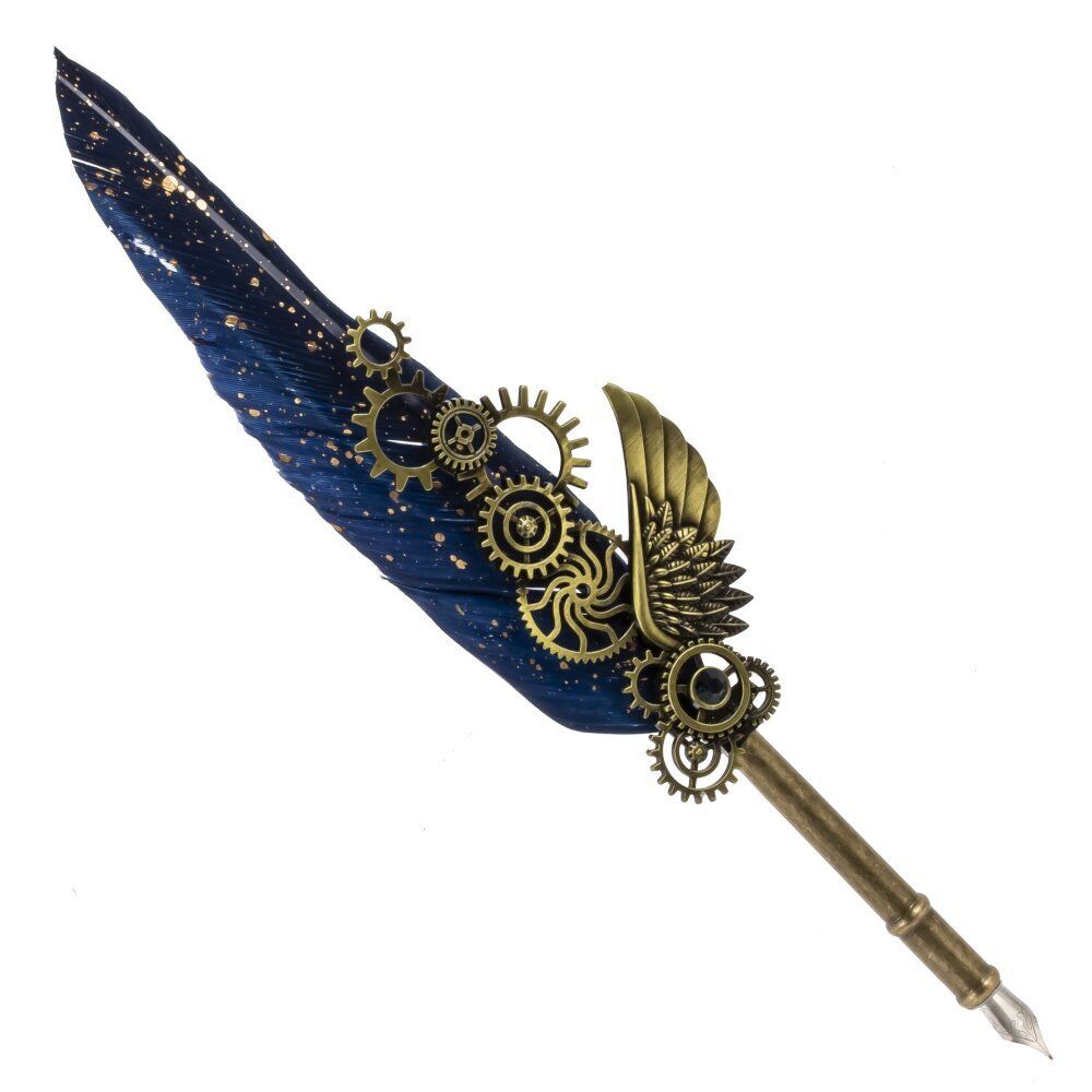 GAEM Набор подарочный: ручка перьевая, 2 наконечника, чернильница, L27 W8 H4 см