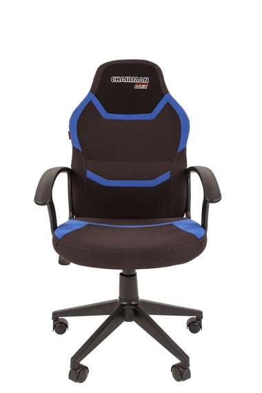 Кресло Chairman game 9 Россия ткань черно/синий New