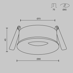 Встраиваемый светильник Technical DL027-GU10-W