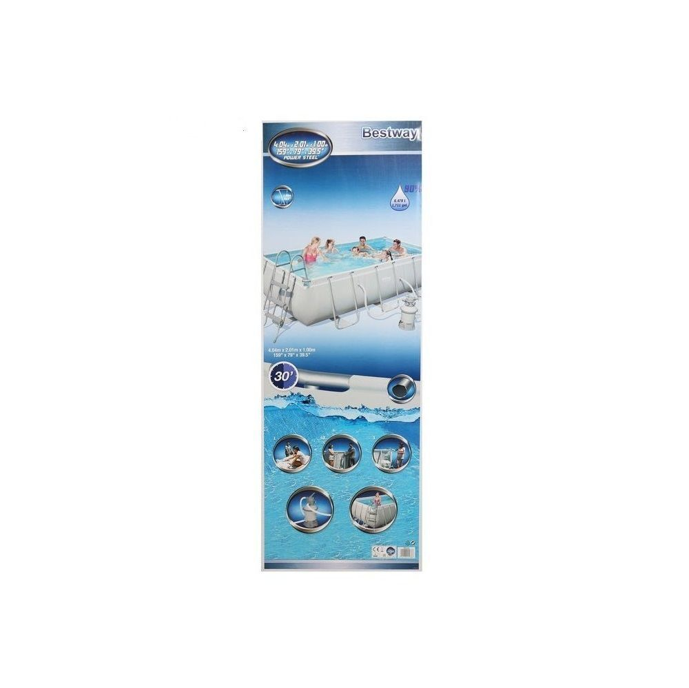 Каркасный бассейн Bestway Steel 56442 (404х201х100 см) песочным фильтром и лестницей