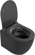 Унитаз подвесной Allen Brau Fantasy 3 Vortex 4.11035.31 черный матовый, с крышкой микролифт, слив торнадо