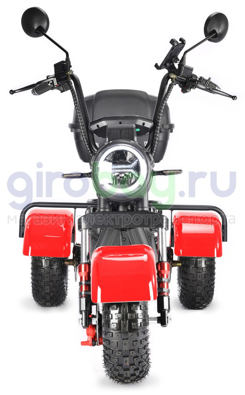 Электроскутер WHITE SIBERIA TRIKE MINI 1500W - Красный фото 3 фото №5