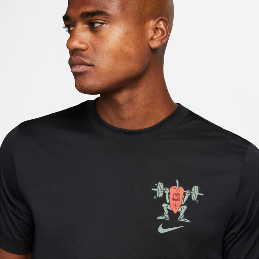 Футболка мужская теннисная Nike Dri-Fit Humor T-Shirt - black - купить по  выгодной цене | Теннисный магазин tennis-store.ru