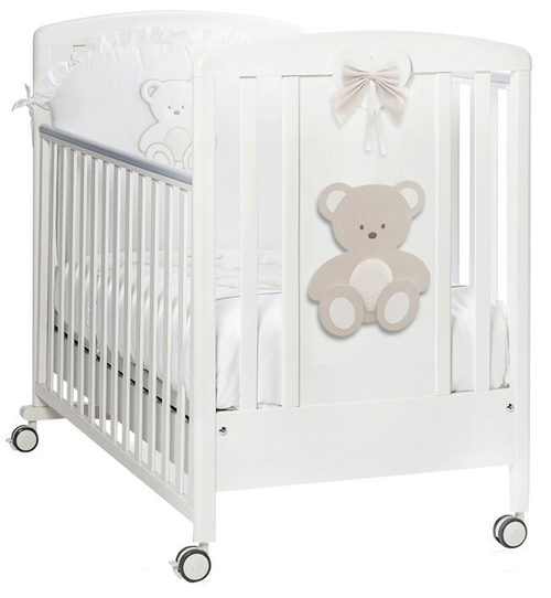 Детская кроватка Italbaby Peluche белый/крем