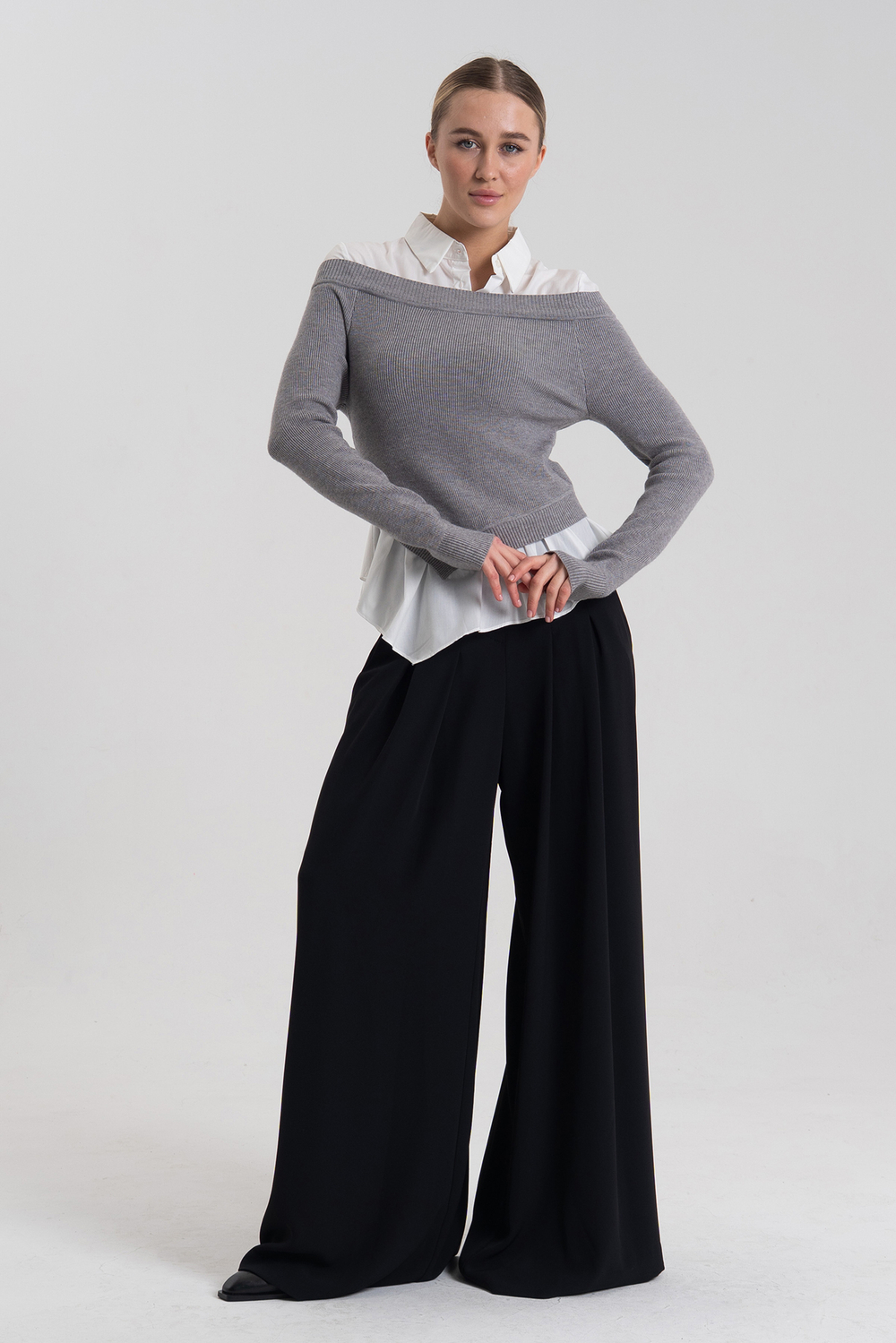 Джемпер с рубашкой J-Clair