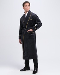 Халат бархатный со стеганными бортами