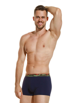 Мужские трусы-боксеры с широкой резинкой в милитари стиле (Размер: XXL) (Цвет: черный)