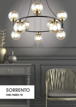 Люстра подвесная OML-94003-10 черный Sorrento Omnilux