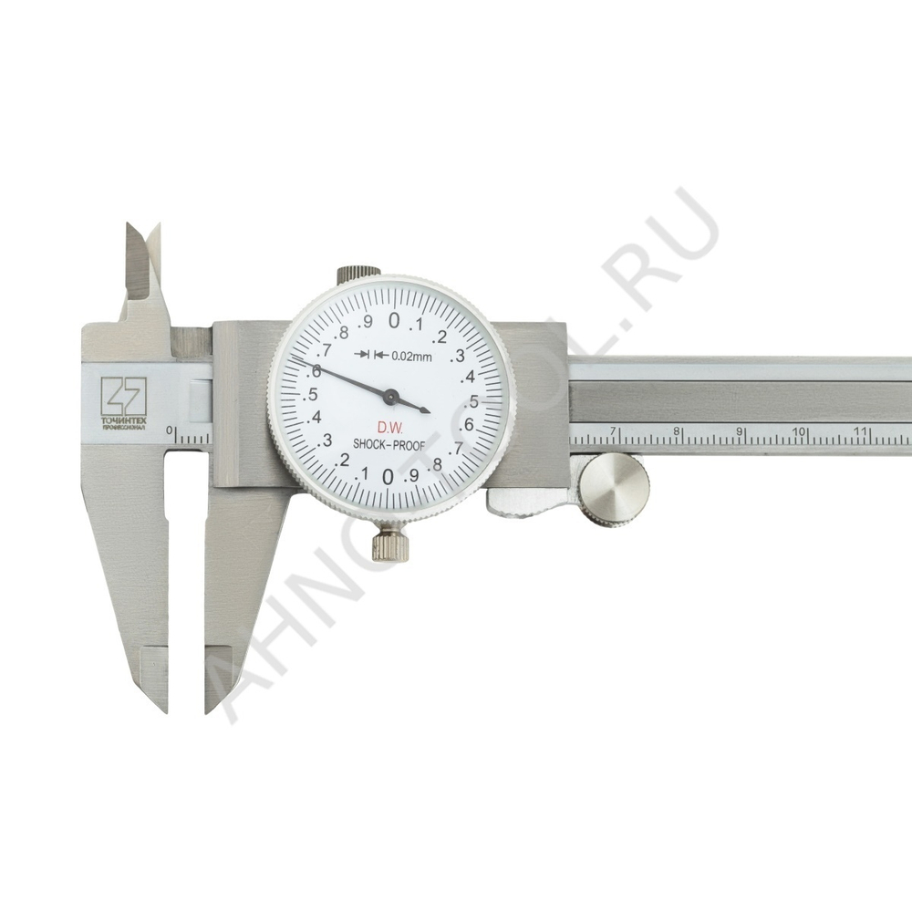 Штангенциркуль с круговой шкалой ШЦК-150-0.02 ГОСРЕЕСТР 89053-23 нерж.сталь ТОЧИНТЕХ