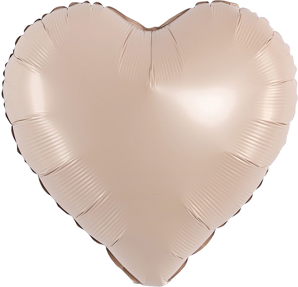 К Шар (18''/46 см) Сердце, Карамель, Сатин (БГ-15)
