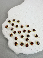 Шатоны 4 мм, Дымчатый топаз в золоте, 25 шт