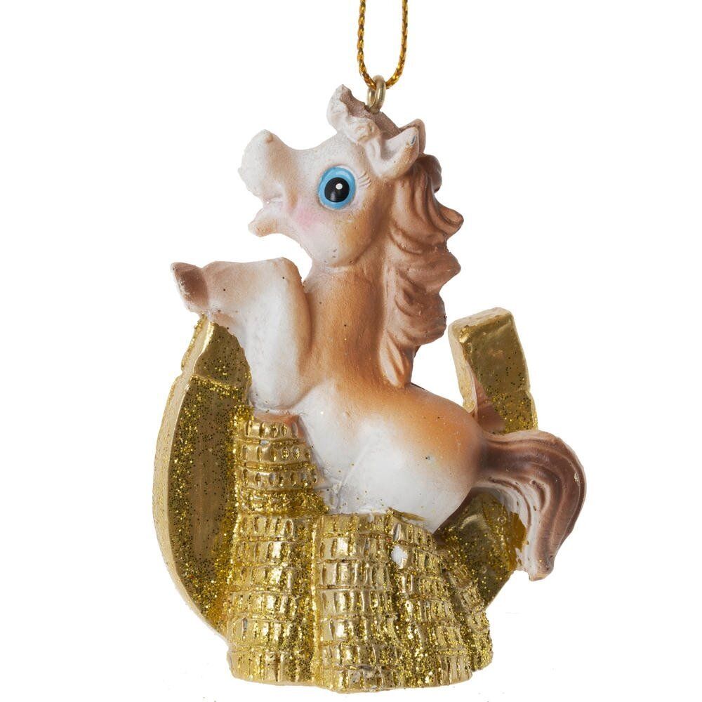 GAEM Фигурка декоративная подвесная "Лошадка", L5 W3 H7,5 см, 6в.