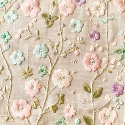 Вышитые цветы