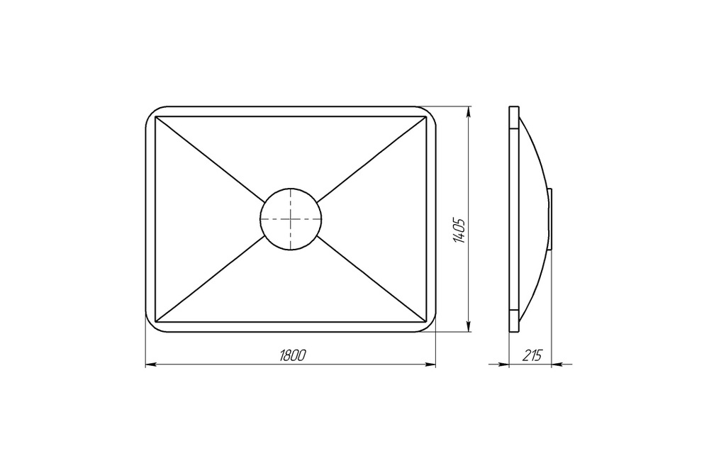 Крышка Ванны ЭкоПром К(180x141x22см;белый) - арт.555671