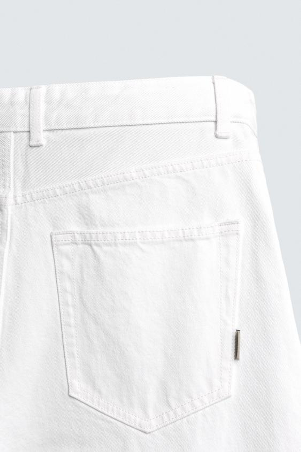 ZARA БРЮКИ BARREL FIT, БЕЛЫЙ