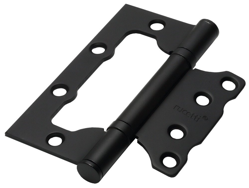 Петля дверная Rucetti без врезки RFH-100*75*2,5 BL Цвет - Черный