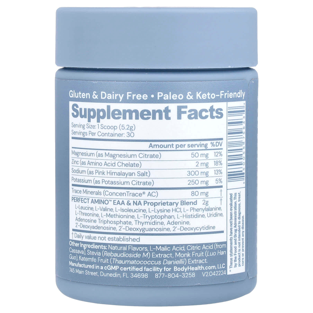 BodyHealth, Perfect Amino ™, электролиты, арбуз, 156 г (5,5 унции)