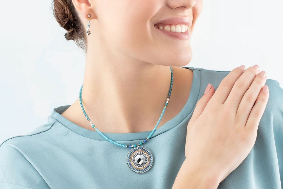 Колье Coeur de Lion Turquoise 2035/10-0600