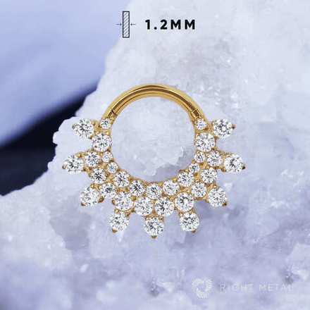 Кликер Luceat Crystal PVD Yellow 1.2мм