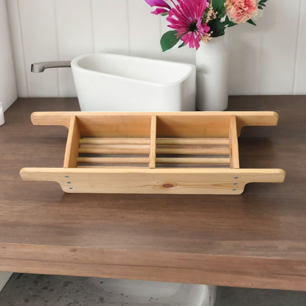 Деревянная полочка для ванны из массива сосны, поднос для ванны