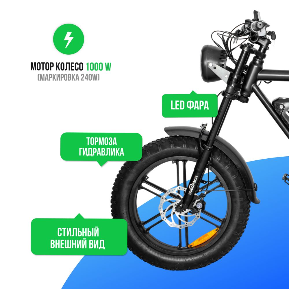 Электровелосипед SUBORBOX K1 - 1000W фото №4