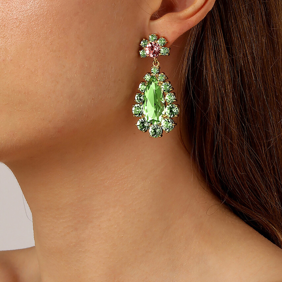 Серьги Dyrberg Kern LUCIA SG LIGHT GREEN 420036 G/G