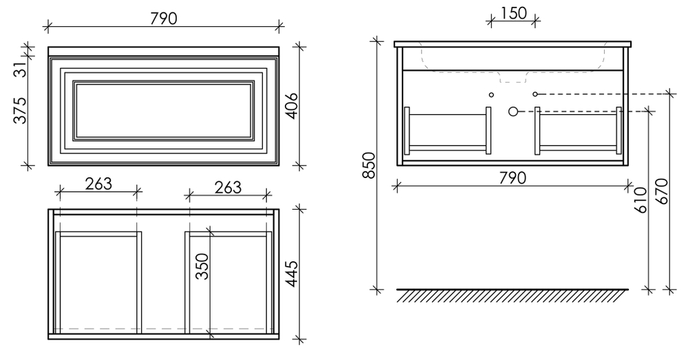 Тумба с раковиной Sancos Very 80 см VR80SM doha soft