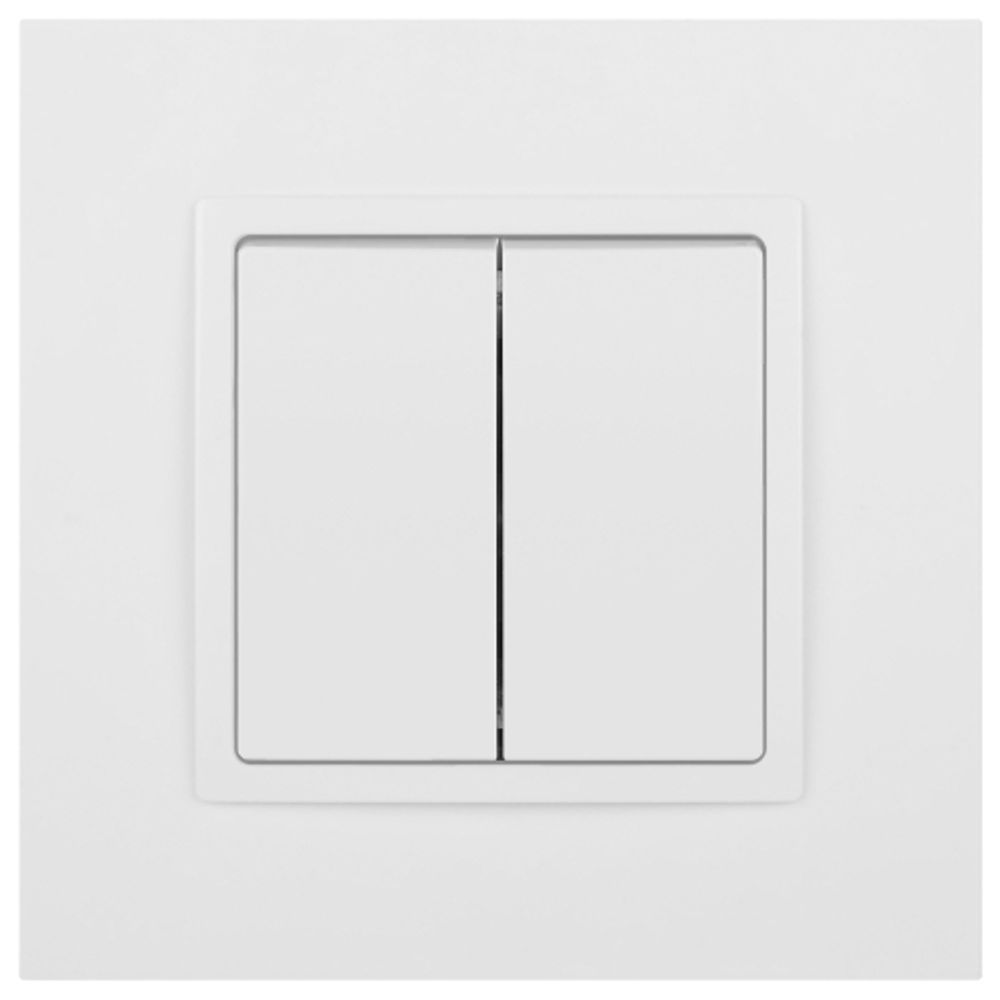 Переключатель ЭРА Elegance 14-1112-01М перекрёстный двойной, 10АХ-250В, белый матовый