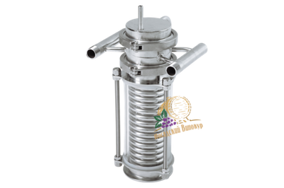 Холодильник Димрота 3 дюйма 20см с коллекторами (в стеклянной царге)