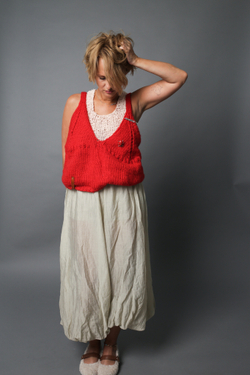 Топ вязаный алый by Ma