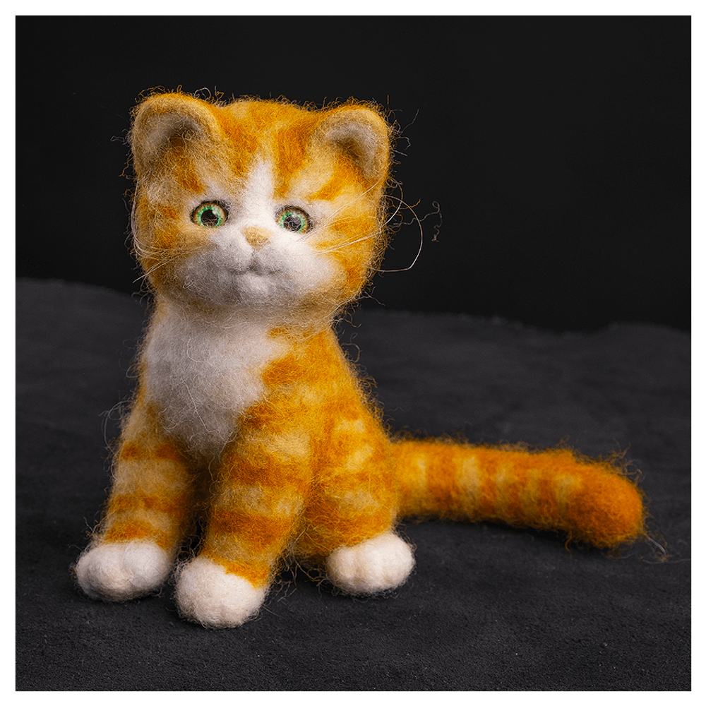 Валяная игрушка «Котик»