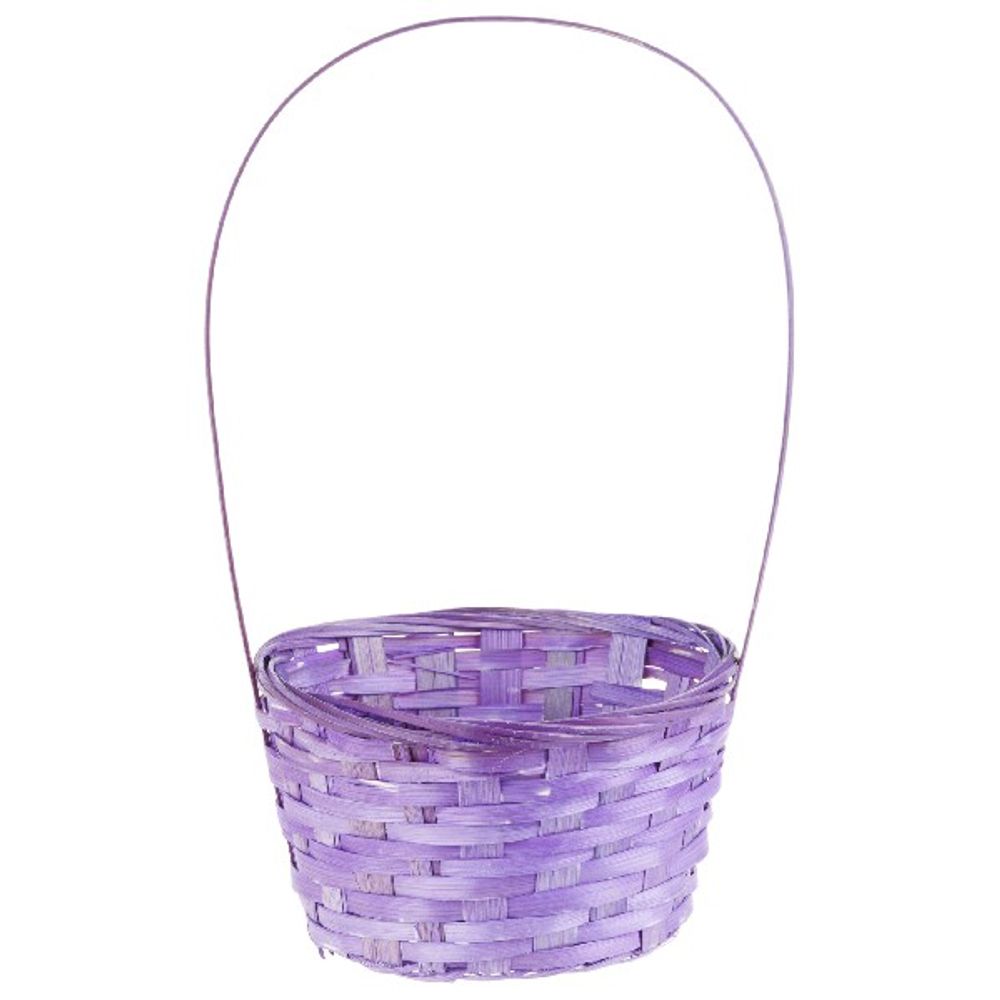 Корзина плетеная (бамбук) D17xH9/30см Фиолетовый