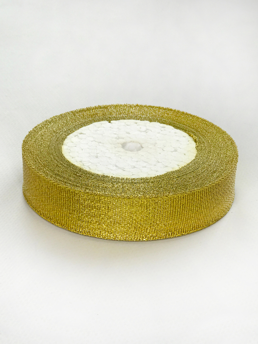 Лента парча 20 мм (25 ярд)  цвет золото