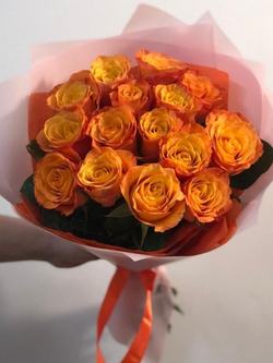Букет из 25 оранжевых роз