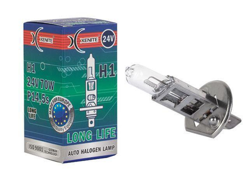 Лампа 24 В H1 70 Вт дальнего света Long Life галогенная Xenite