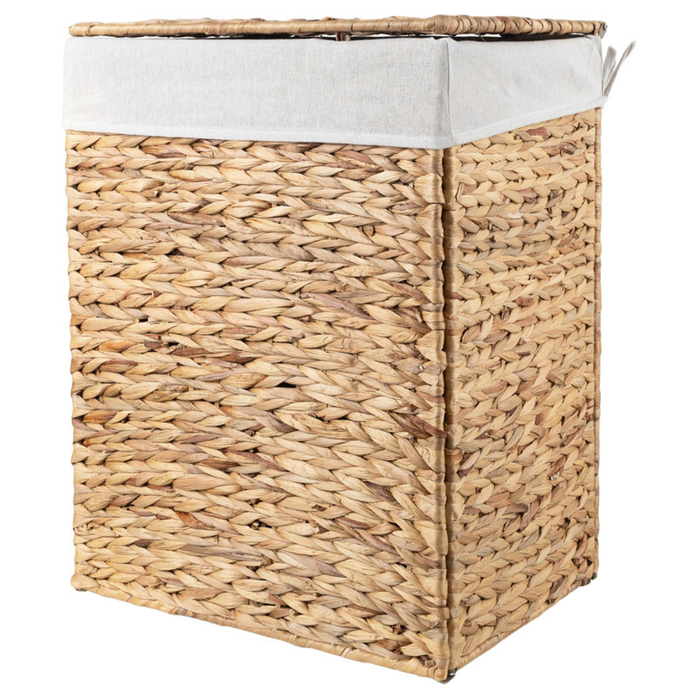 Корзина плетёная Emån, 46х33х61 см, водный гиацинт/хлопок