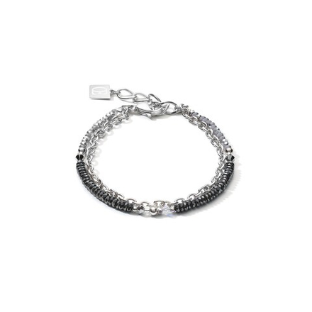 Браслет Coeur de Lion 4-In-1 Silver 5067/30-1700 цвет серый, серебряный