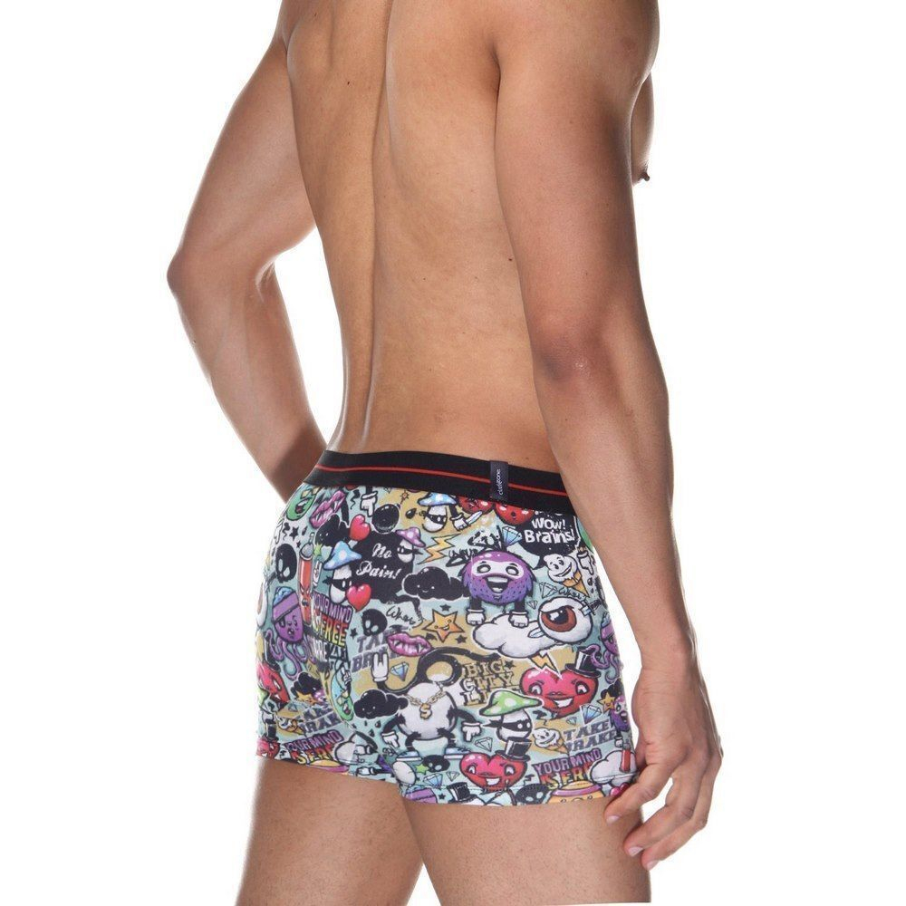 Мужские трусы-боксеры с принтом в виде эмодзи (Размер: M) (Цвет: черный)