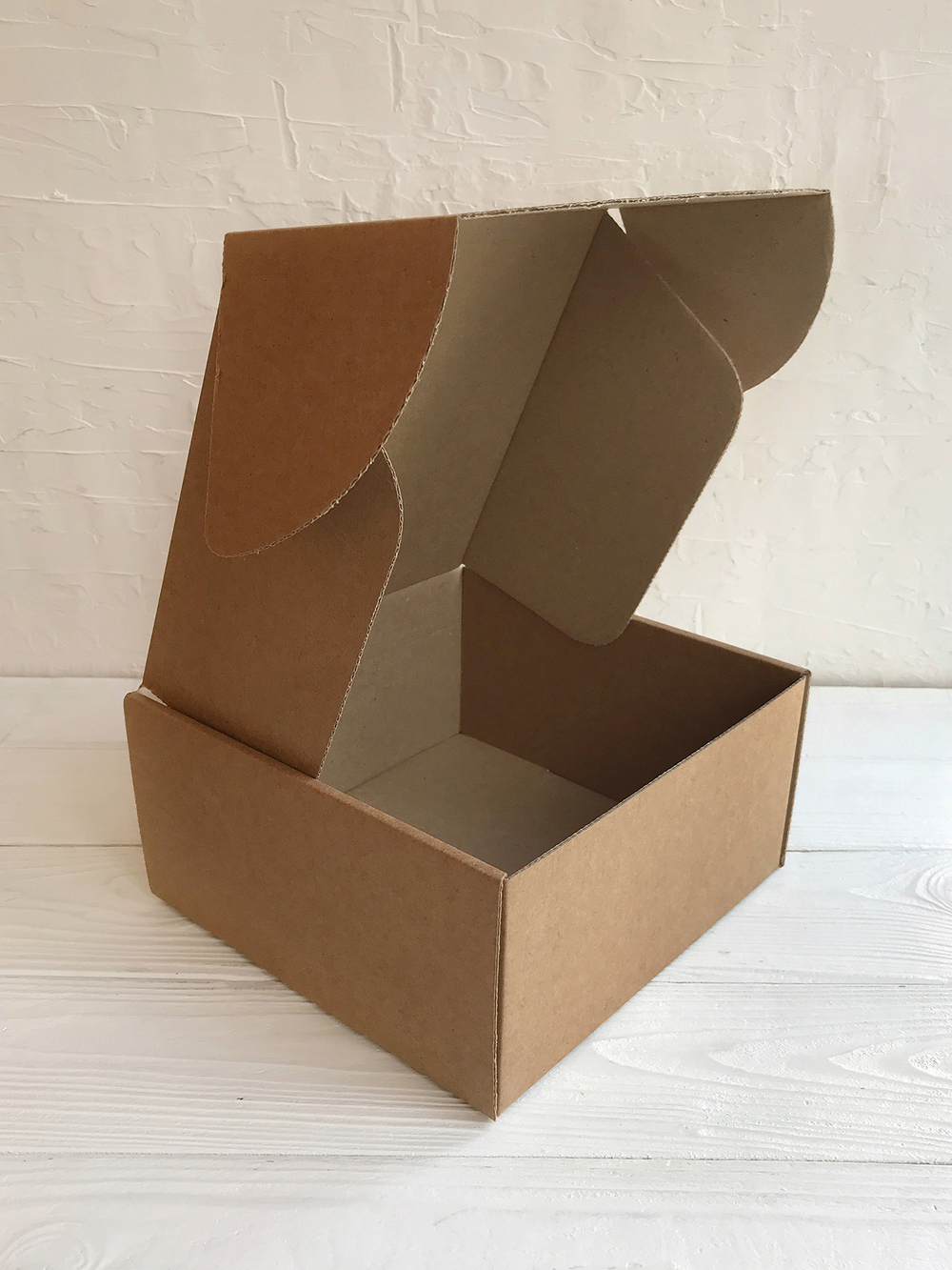 Коробка 20 х 20 х 10 см, бурая, Коробки для подарочных наборов, коробки для подарочных боксов, квадратные коробки, бьюти боксы, подарочный бокс