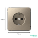 Розетка ArtGallery 16А с заземл. быстрозажим. клем. механизм шампань SE GAL000543S