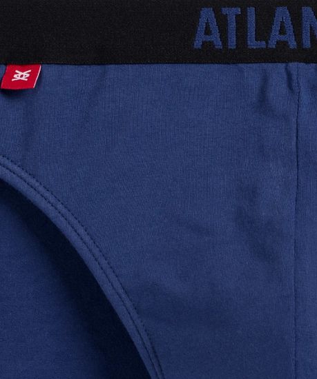 Трусы (5шт) мужские слипы спорт ATLANTIC, 5SMP-004, черный + фиолетовый + зеленый + темно-голубой + графитовый