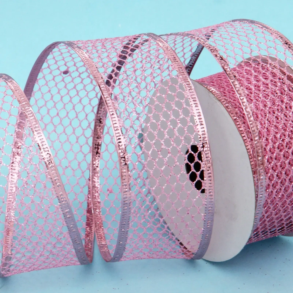 Лента для декорирования «Изящная» 4 см, 2,7 м, Розовый (микс дизайнов)