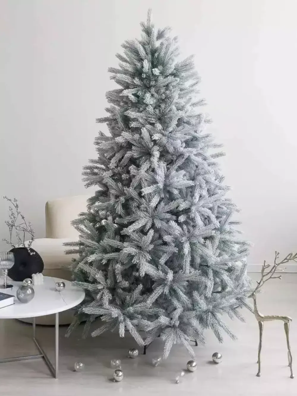 Заснеженная елка «Арктико» (Литая хвоя) 180 см / 1.8 м