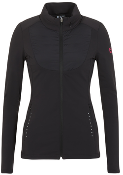 Женская теннисная куртка EA7 Woman Jersey Bomber Jacket - Black