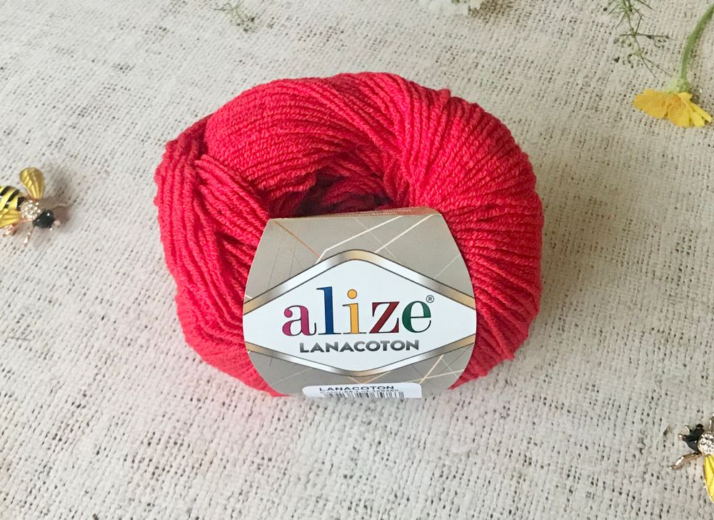 Пряжа ALIZE &quot;Lanacoton&quot; 56 красный
