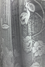 Ткань Тюль кружевной жаккард, цвет белый, арт. 327713