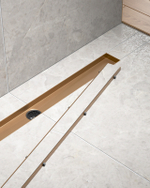 Душевой лоток Drain System 800 DS230208/19 Розовое золото, с двусторонней панелью «Plate» под плитку
