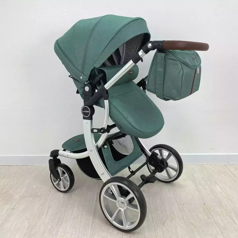 Детская коляска Luxmom 608 3в1 (изумруд)