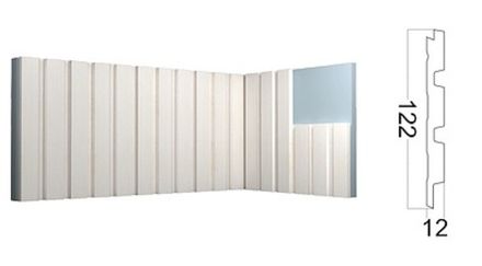 Стеновая панель Контур окрашенная, 122x12 мм